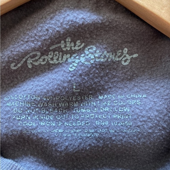 The ROLLING STONE Grey Long Sleeve Crewneck Pullover Sweatshirt Size Large - Picture 4 of 4